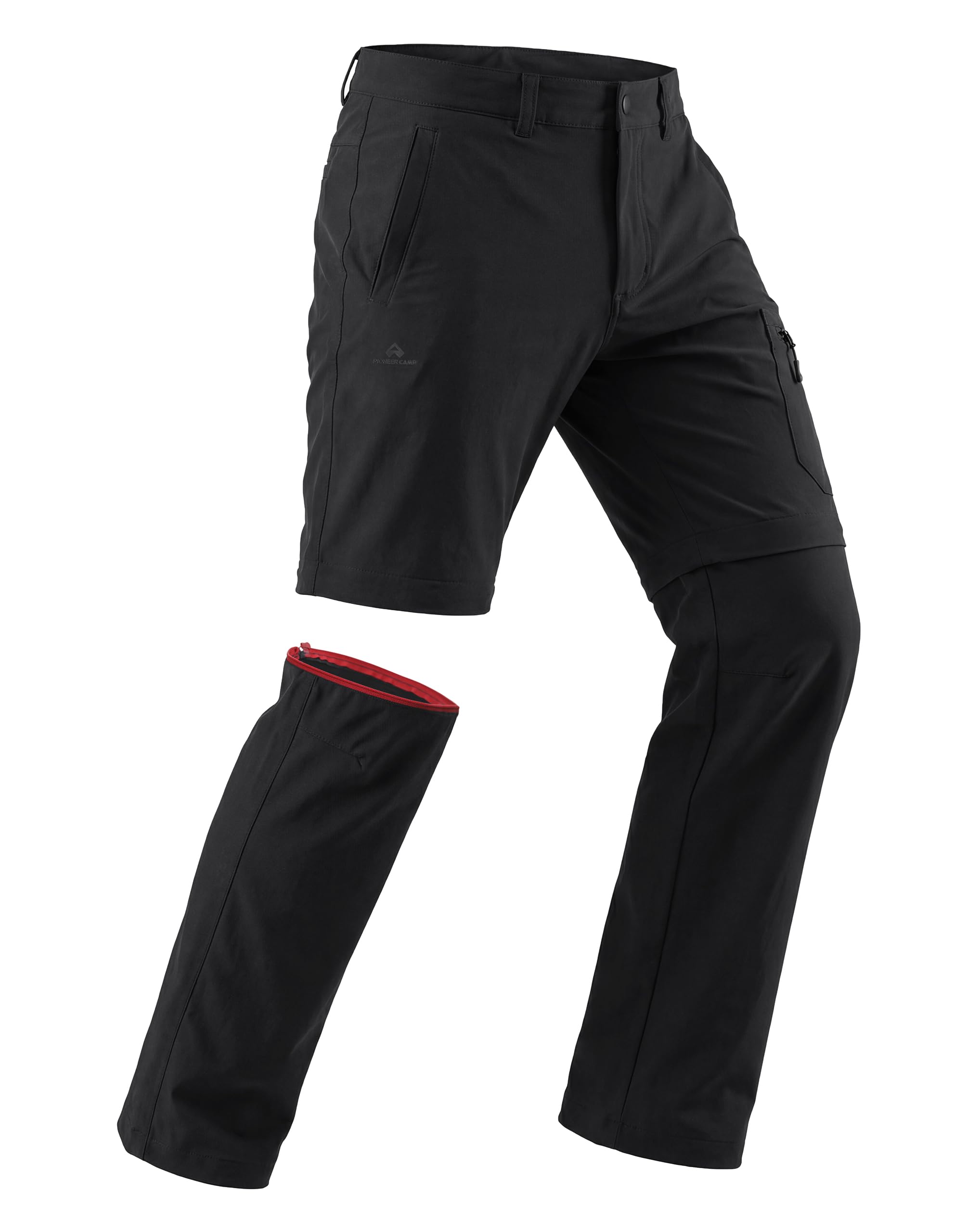 Pioneer Camp Herren Zip-Off-Wanderhose Abnehmbare Trekkinghose, Strapazierfähige Wasserabweisend Outdoorhose Schnell Trockend mit 4 Taschen fur Trekking