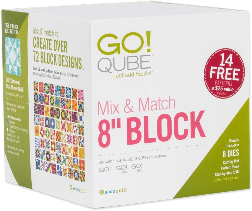 Amazon.com: AccuQuilt GO! Qube Mix & Match 6” Block