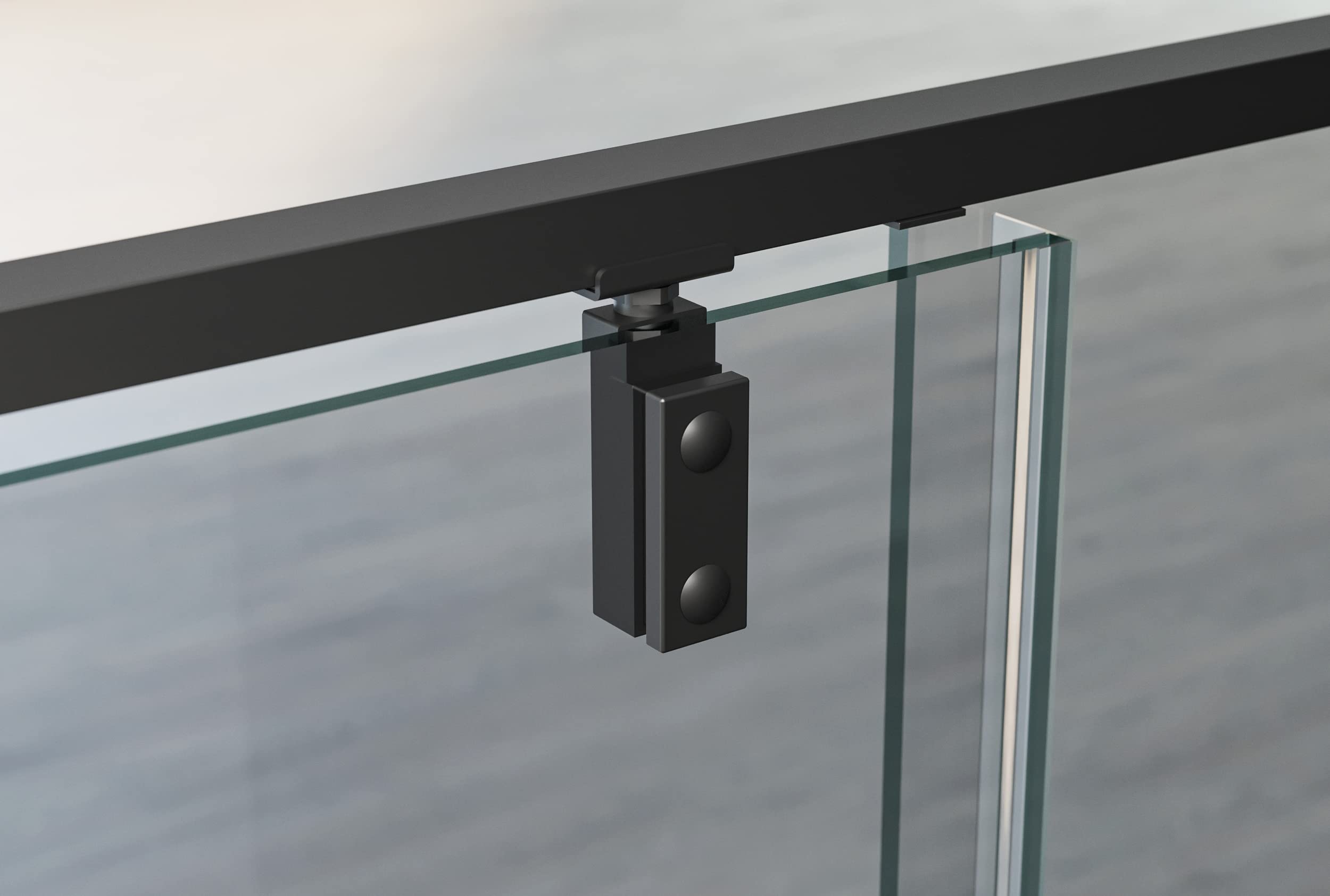 BERNSTEIN Cabina de duchacon puerta giratoria ducha de esquina NT606 FLEX - elemento de puerta de ducha x ancho: 80x140cm de vidrio transparente ESG de 6 mm - color del perfil negro mate