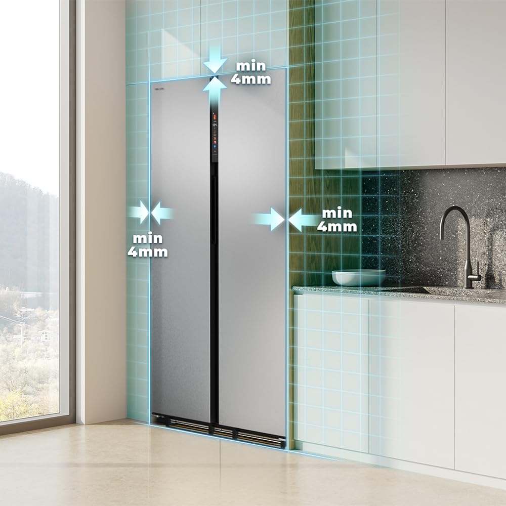 Cecotec Réfrigérateur américain Bolero CoolMarket SBS 436 SBI Inox E. Réfrigérateur américain inox, 436L, Total No Frost, Inverter Plus, MultiAirFlow, refroidissement rapide, congélation rapide.
