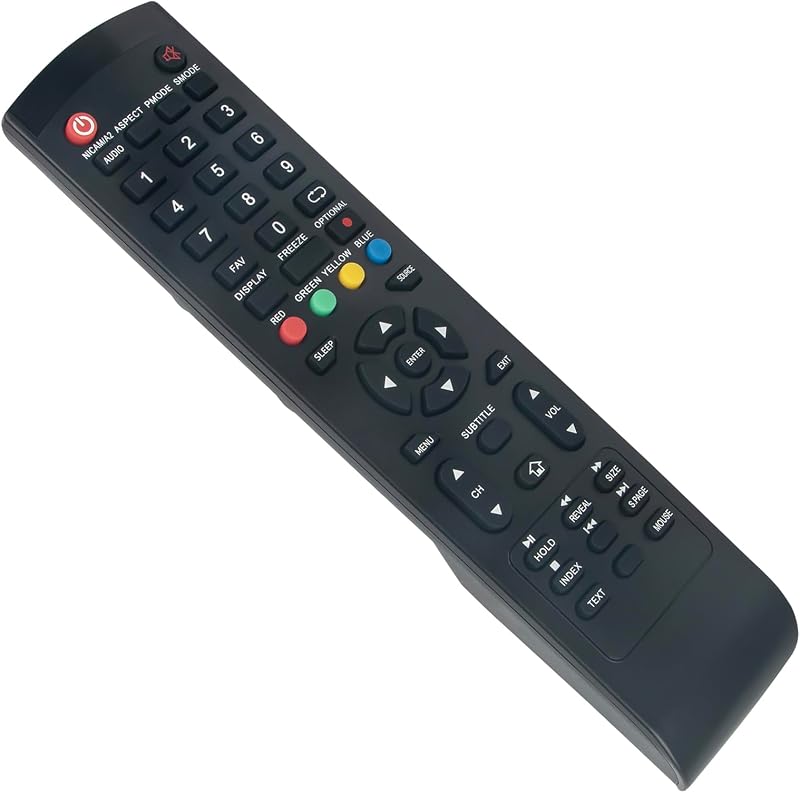 ALLIMITY Univerzális Távirányító AKAI TV-hez - Kompatibilis AKTV3223, AKTV3228-SMART, AKTV4328H Modellekkel - 10m Hatótávolság, Ergonomikus