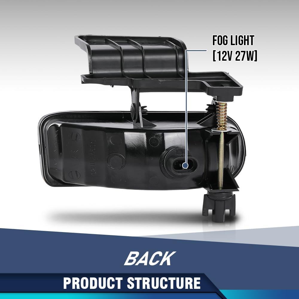 PIT66 Fog Lights, Compatible with 99-02 GMC Sierra/Fit 00-06 GMC Yukon/Yukon XL Fog Light Bumper Lamps Left/Right Smoky Lens