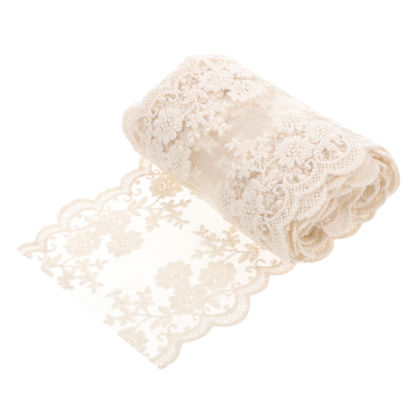 VILLCASE 5rollos Cinta De Encaje Decorativo Sin Elasticidad Para Manualidades De Trimado Para Ropa y Accesorios