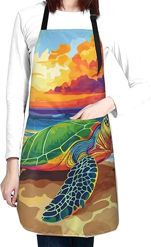 Miniatura 23 de Waterproof Apron With 2 Pockets,Kitchen Chef Aprons Bibs For Cooking Baking Painting Gardening Grooming Color-5