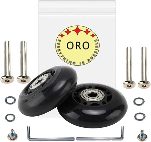 Miniatura 7 de ORO 1 par de ruedas de equipaje de repuesto de 45/50/54/60/64/68/70/72/75/80/84/87/3.543 in con rodamientos de 0.315 in para maleta y patinaje en