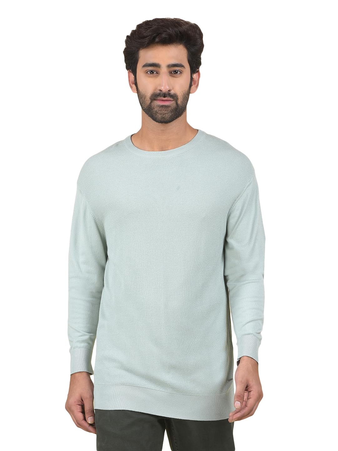 crimsoune club Men's Green Jacquard Sweater-picture-12