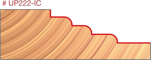 Miniatura 2 de Freud 5-12" (diámetro) 2+2 Diseño Avanzado Panel Elevado Insertar Cortador Shaper para 34" Stock con orificio de 1-14" (UP222-IC)