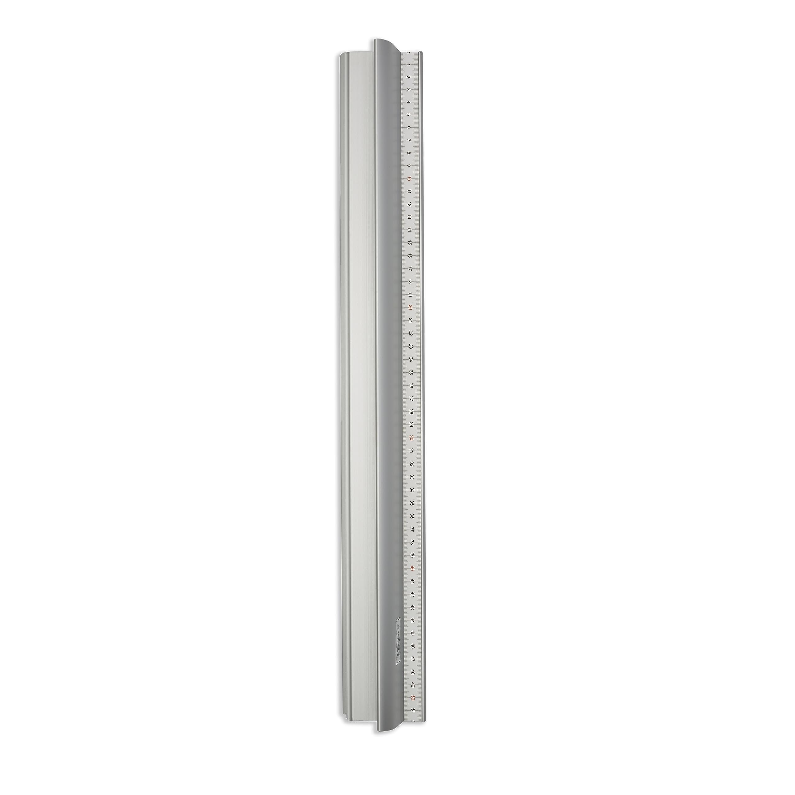 Victor Bar Schneidelineal 50cm aus Aluminium Profi-Ausführung rutschsicher - Metall Lineal - Aluminium Lineal 50cm - Schneidelineal mit Stahlkante - Stahllineal 500mm - Schneiderlineal