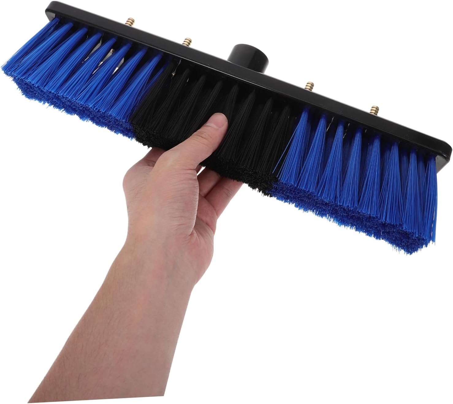 Luxshiny Blue Replacement Brush Head for Extension Pole Soft Nonabrasive Bristles Solar Panel and Window Scrub Attachment Corrosion-Resistant Cleaning Tool for Home Siding Patio and Car