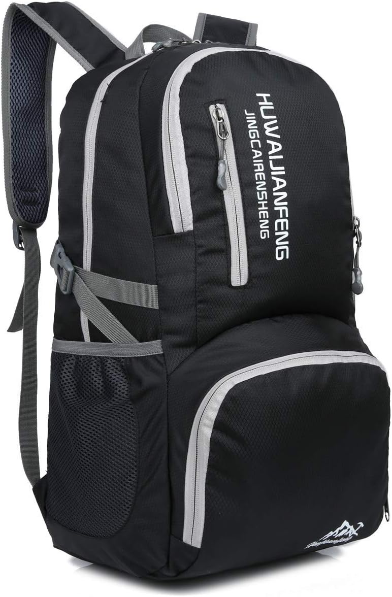35L/45L Lightweight Foldable Backpack Travel Hiking Daypack, Men Women Durable Handy Waterproof Rucksack for Camping Mountaineering Walking Cycling Climbing