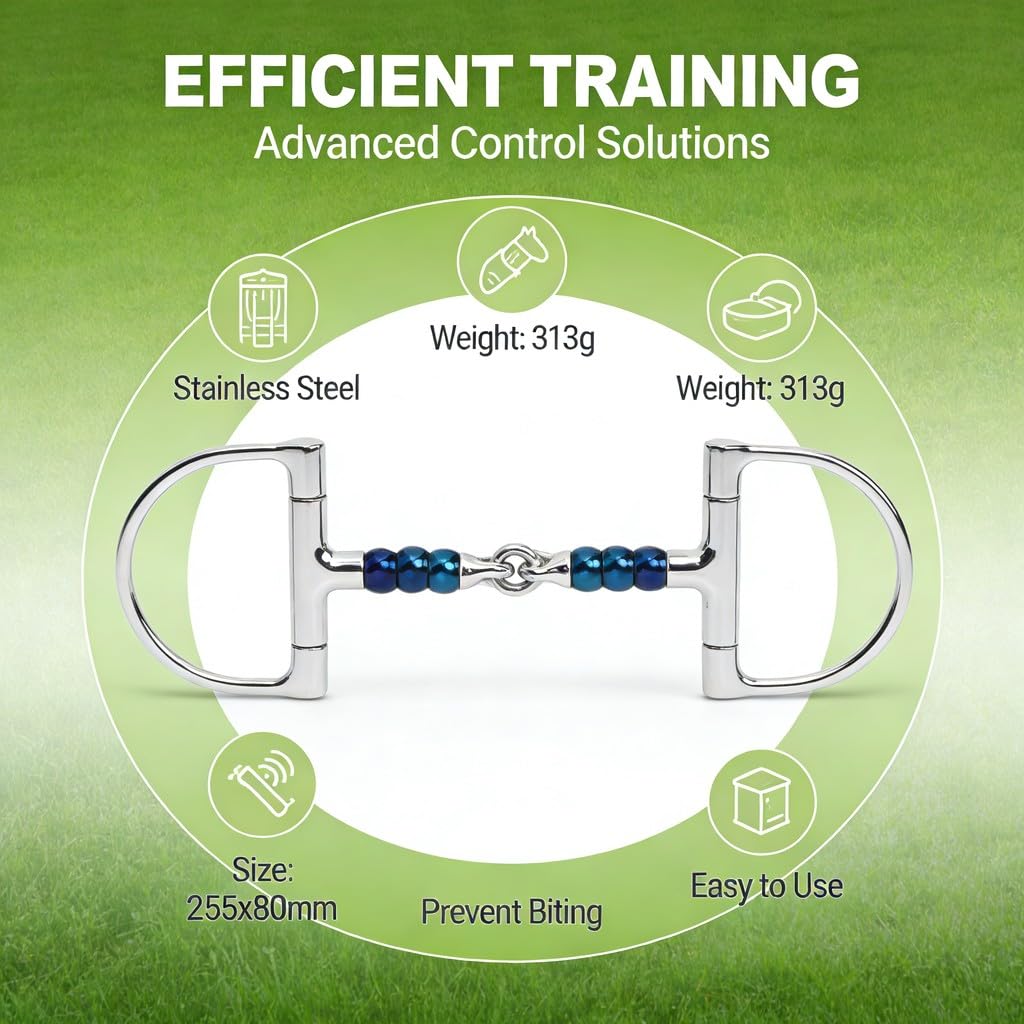 Mors Cheval en Acier Inoxydable 125mm, Mors D Anneau sous, Mors Anti Morsure - Haute Résistance, Lisse, Contrôle Facilité pour Équitation Shetland Verdun