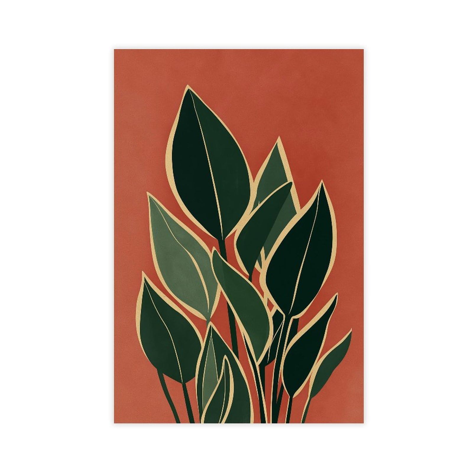 YWTJAX Tropical Leaf Poster Canvas Poster for Dorm Room Decor Gift