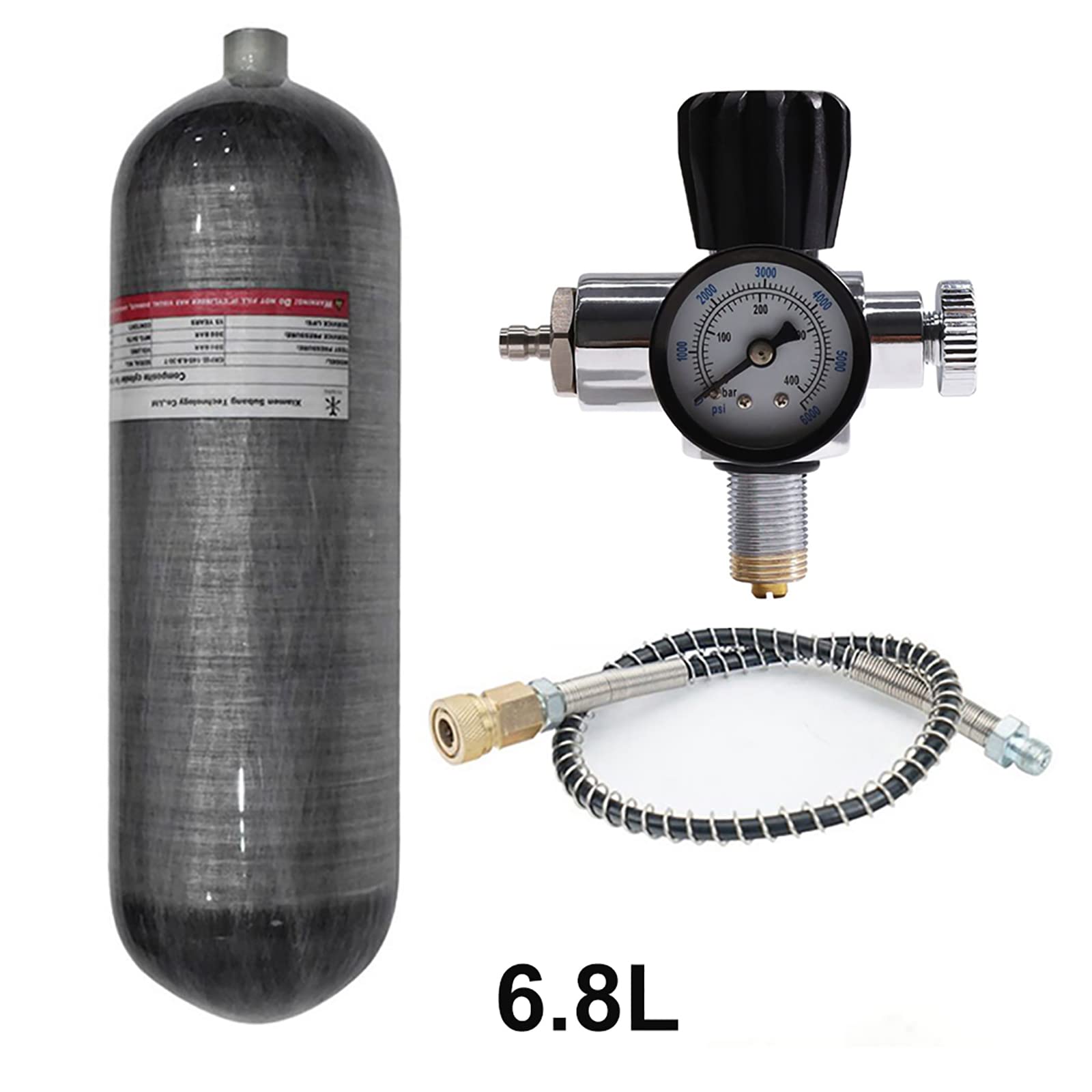 Compresseur Pcp Réservoir HPA Fibre De Carbone TUXING 0.7L