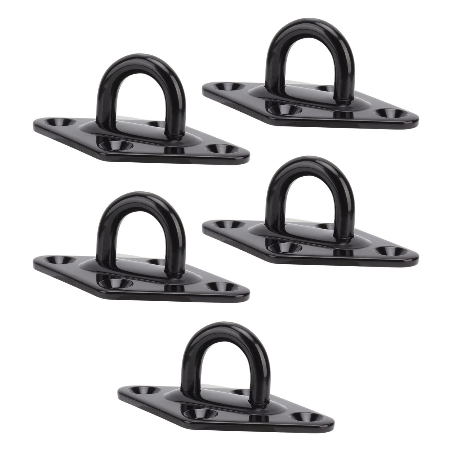 Tomotato 5Pcs Stainless Steel Eye Plate, Thicken Pad Eye Plate Hooks Ceiling Hooks Hanging kit for Ceiling Chandeliers Ceiling Fans(8mm)