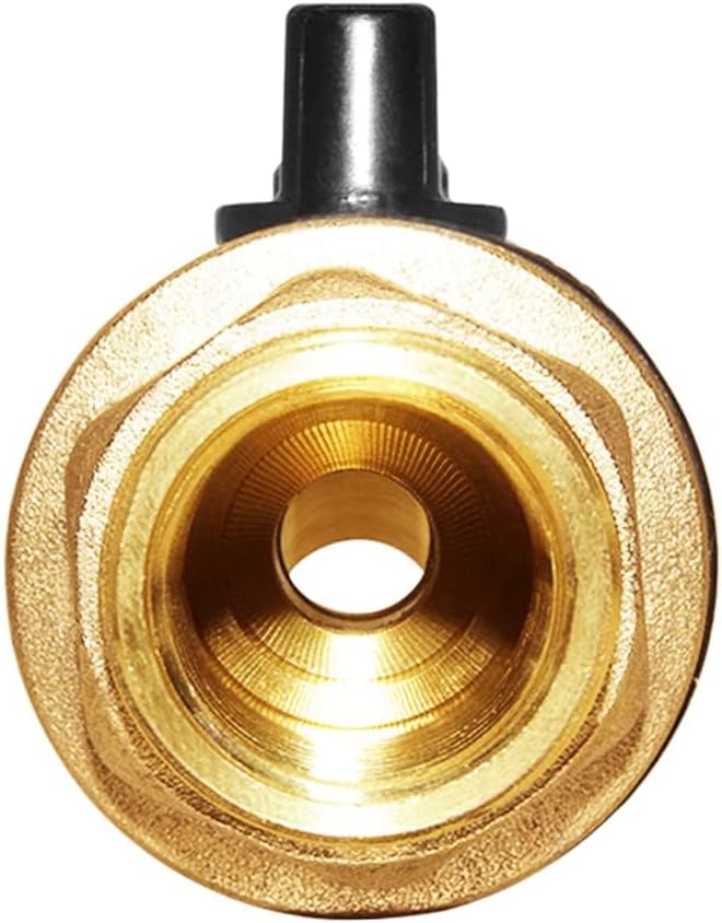 Joywayus Brass Water Container/Rain Barrel Spigot 3/4" GHT to 1/2" Male Threaded Quarter Turn Ball Valve with Bulkhead Fitting, Suitable for Garden Hose Thread Connection (Pack of 2)