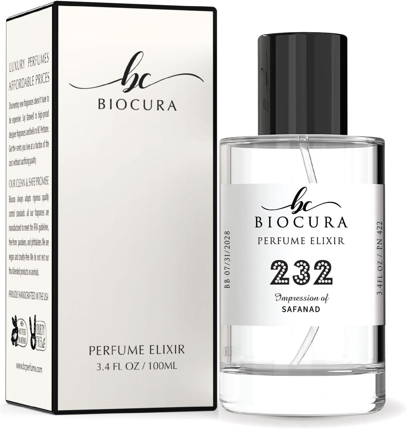 BC Perfume 232 Inspired by Safanad For Women Fragrance Dupes Eau de Parfum Bottle 3.4 Fl Oz/100ml