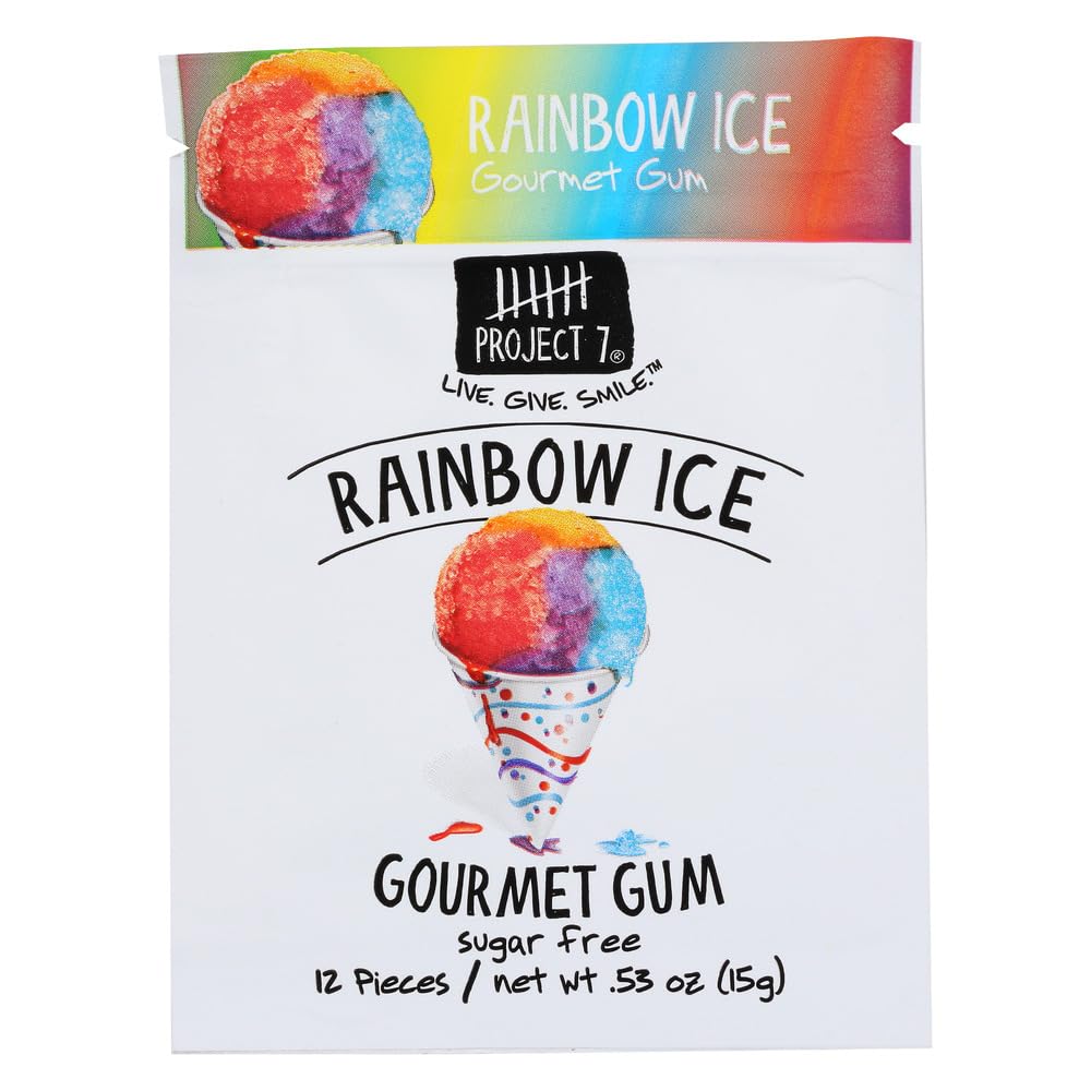 PROJECT 7Gourmet Gum - Rainbow Ice 12 pcs. (4 Pack)