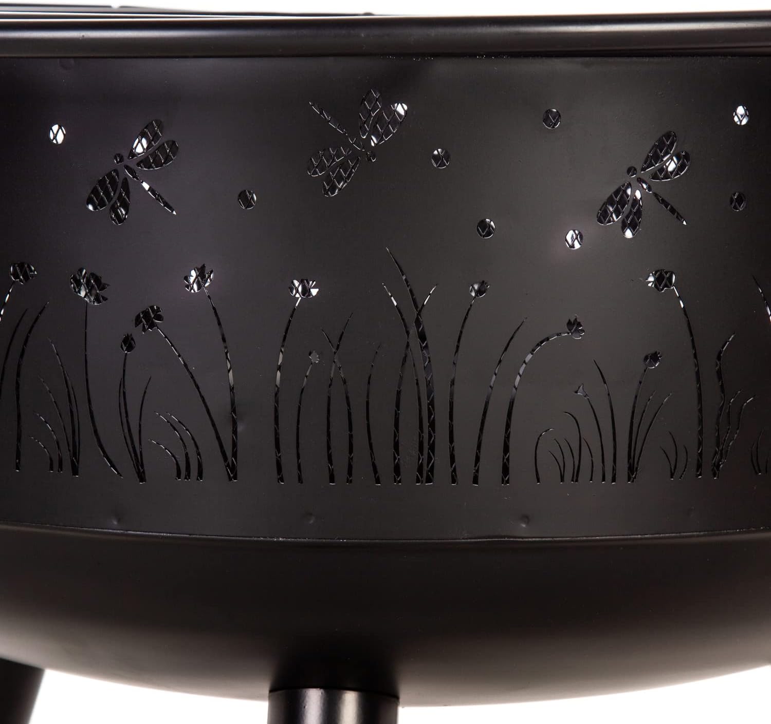 Evergreen 26.3 x 15.8 inch Meadows Wood-Burning Fire Pit for Patio, Lawn and Outoor Décor