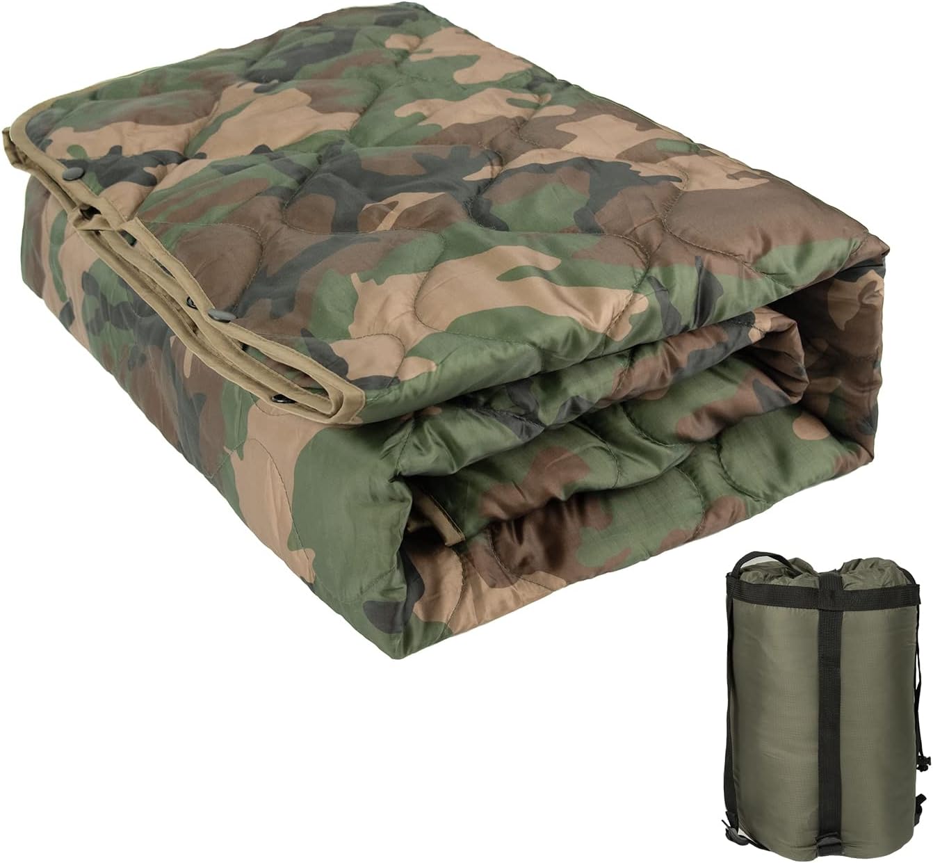 Poncho Liner Military Insulation Blanket Camo with Compression Carry Bag for Outdoors Hiking Jungle Hunting Gear Poncho Liner Military Insulation Blanket Camo with Compression Carry Bag for Outdoors Hiking Jungle Hunting Gear
