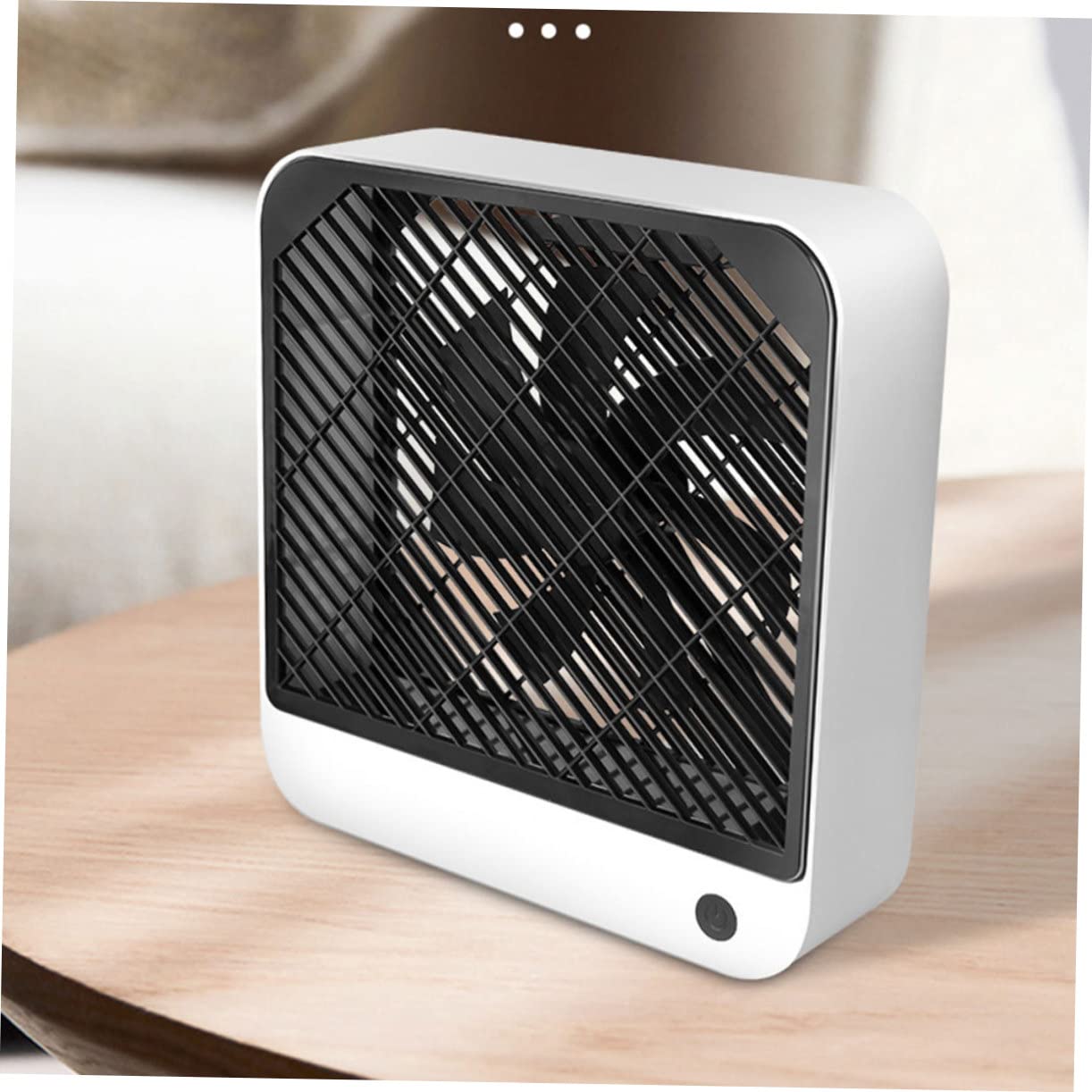 Amosfun Ventilatore da Tavolo USB Ricaricabile Bianco, Silenzioso | Mini Ventilatore a Batteria per Casa e Ufficio, Plastico Leggero, Vacanze Estive, Decorazioni Scuola