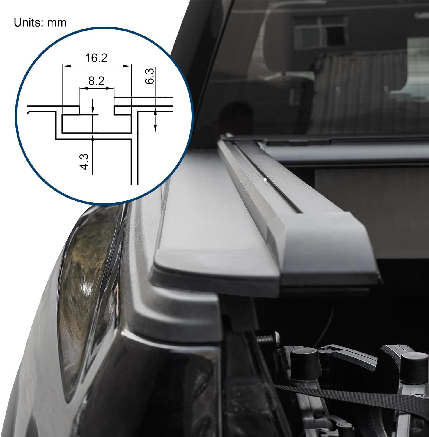 FASTFIT Aluminum Retractable Truck Tonneau Cover for 2016-2023 Tacoma, 5-ft (60.5") Truck Bed w/Track System | Dual-Lock Design, Matte Black, Waterproof & Heavy-Duty