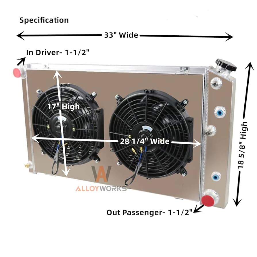 t*a様 ALLOYWORKS 3列 オールアルミラジエーター 87-06 ジー Amazon.com: ALLOYWORKS Radiator, 3 Row All Aluminum