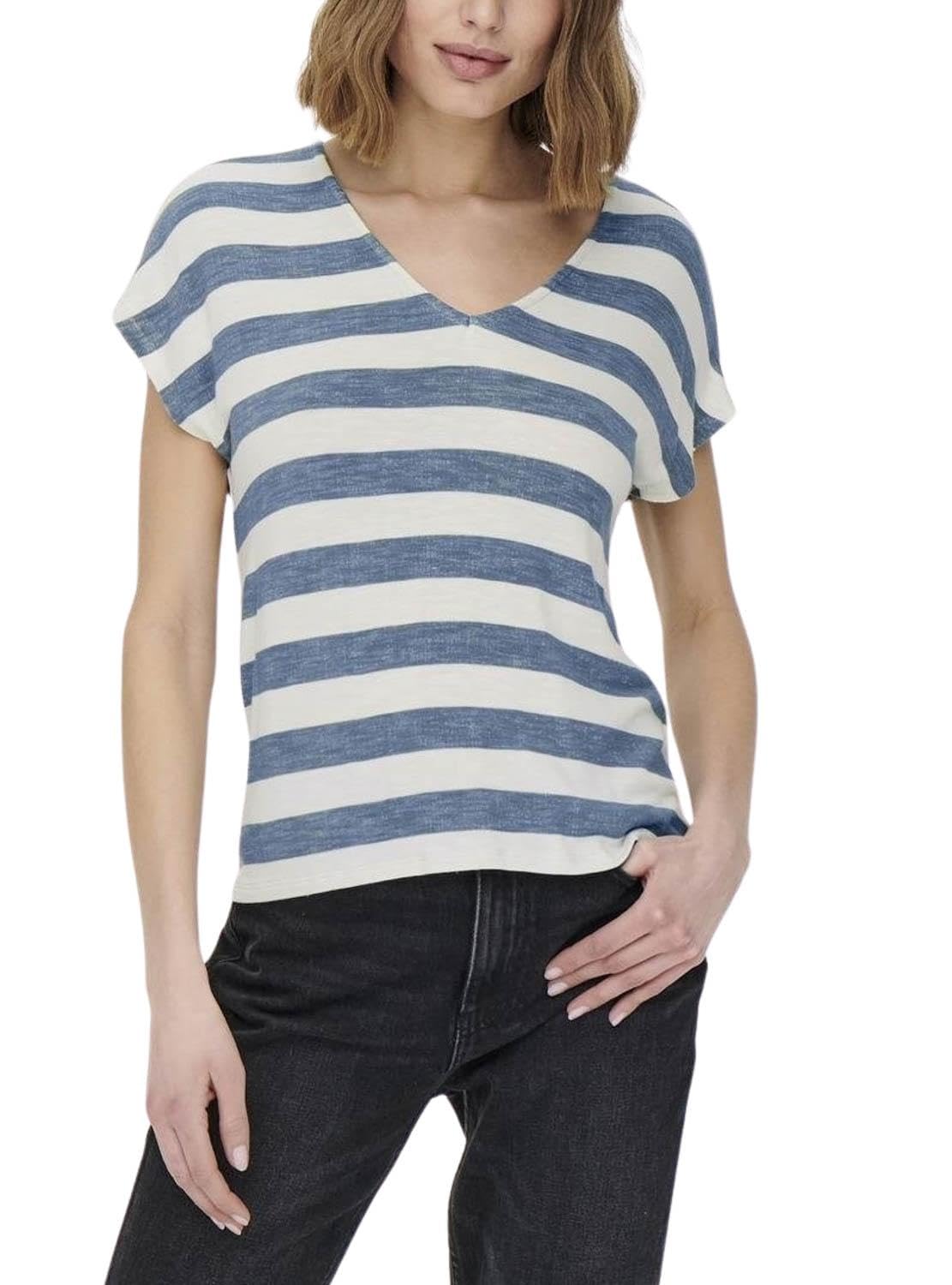 ONLY Onllira Life S/S V-Neck Top Jrs Camiseta para Mujer