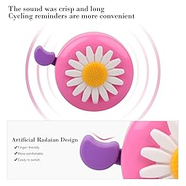 U-LIAN Kids Bike Bell and Streamers for Girls-1 Pack Bicycle Bell with 2 Pack Handlebar Streamers Scooter Tassels for Children\'s Bike Accessories