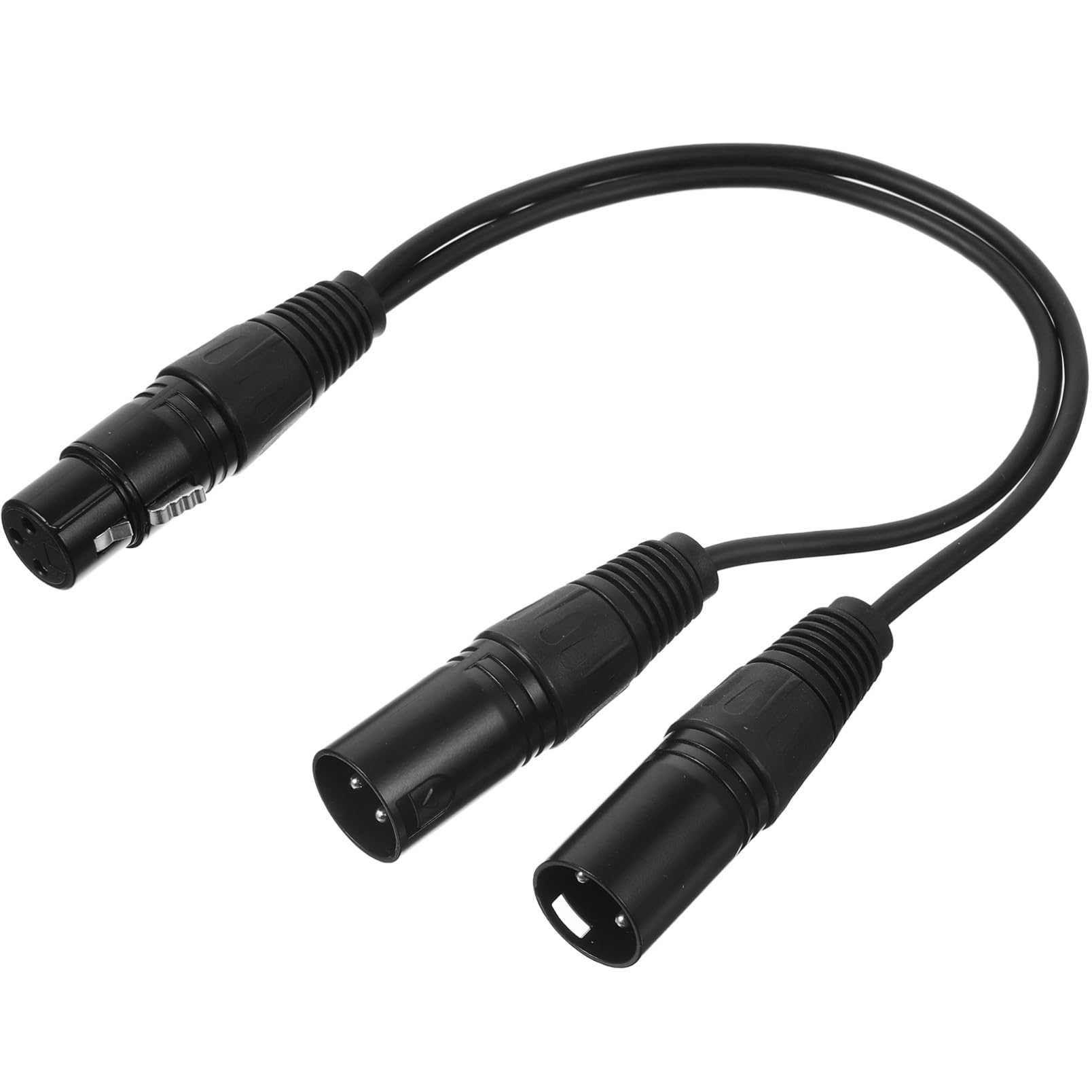 Tofficu 4 Stück Xlr Mikrofon Splitter Kabel Schwarzes Y Adapterkabel Xlr Weiblich für Professionelle Audioübertragung Heimstereo Anwendungen