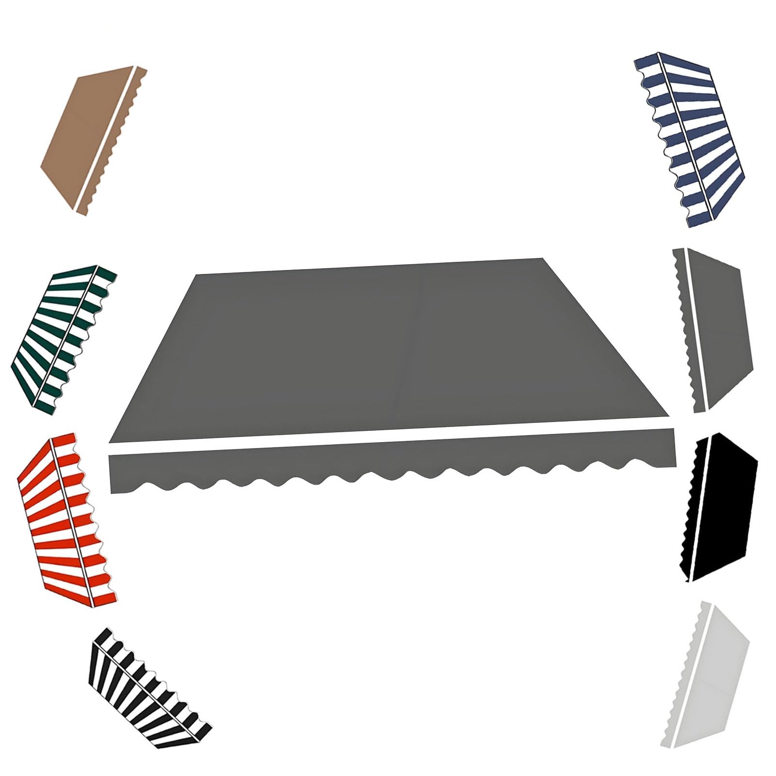 Auvent rétractable manuel 3x2,5m et 4x2,5m avec manivelle pour protection UV