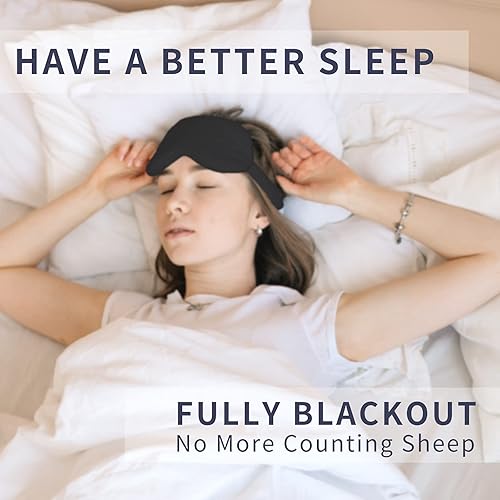 Miniatura 2 de MMCTION - Máscara de ojos de seda para dormir, ultra cómoda, suave, máscara de noche, opacas, sombras para dormir con correa ajustable para mujeres