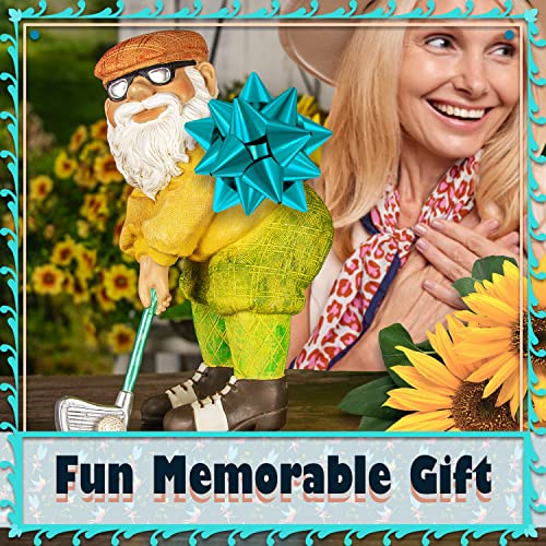 Twig & Flower The Great Golfing Gnome 9" Gnomes Decor The Mini Gnomes Hand Painted Garden Gnome - Golfing Garden Gnome Gifts Designed #TOP4