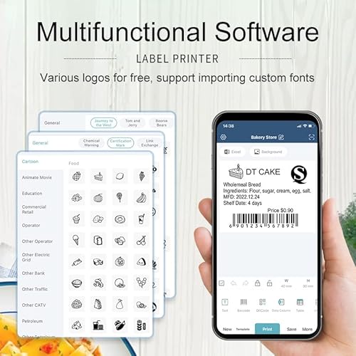 DETONGER Fita adesiva branca para etiquetar 1,18