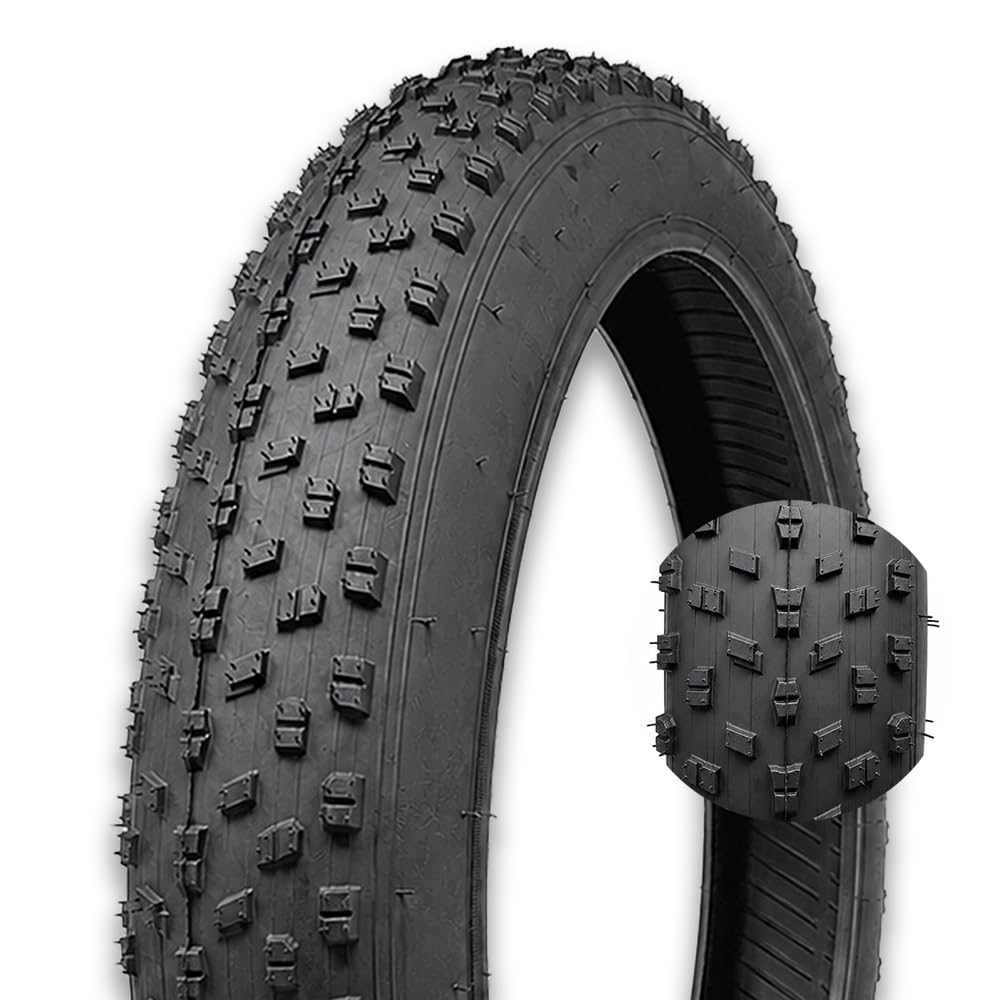 COPERTONE PNEUMATICO GOMMA 20 X 4 BICICLETTA ELETTRICA TACCHETTATO