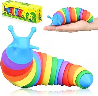 Next Store Worm Fidget Toy Articulated Stretchy Sensory Fidget Toy Stress Relief for Kids Adults