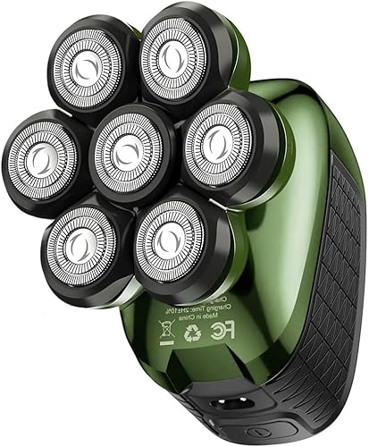 Afeitadoras de cabeza para hombres calvos: maquinilla de afeitar eléctrica 5 en 1 - Afeitado impermeable en seco y húmedo - Kit de aseo profesional
