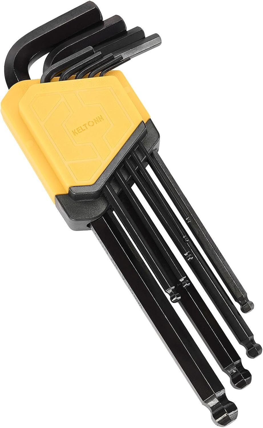 Allen Wrench Set Hex Key Set Ball End Long Arm – 9PCS Metric Hex Key Set, Cr-V Steel, 1.5–10mm, 6.7in, Black Finish, Ideal for Furniture Assembly, Bike Repairs, Garage Tools
