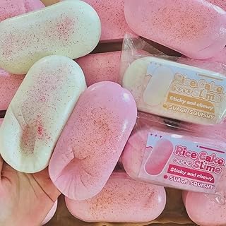 2-Pack Cheese Stick Slow Rising Squishy Toys, 5.5in Ultra Foam Soft Stress Relief Squeeze, Cute Pink & White Food Design Squishies Slow Rising, Sensory Anti Stress Fidget Toy for Desk, Office & Gift