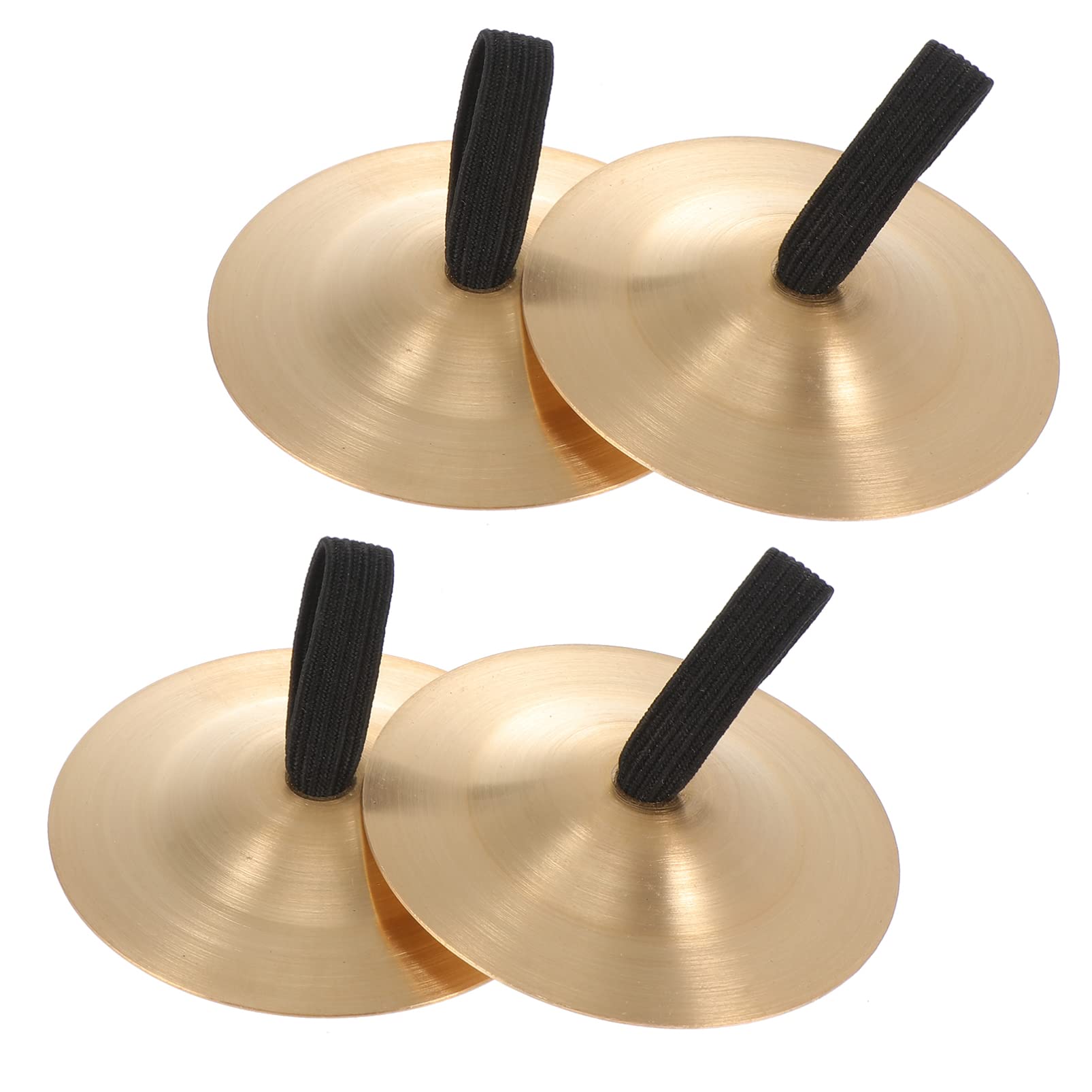 Artibetter 4Pcs Orff copper cymbals mini finger cymbals belly dancing costume accessories kids orff hand percussion crash cymbal prom props kid toys Cymbal woman bowl set