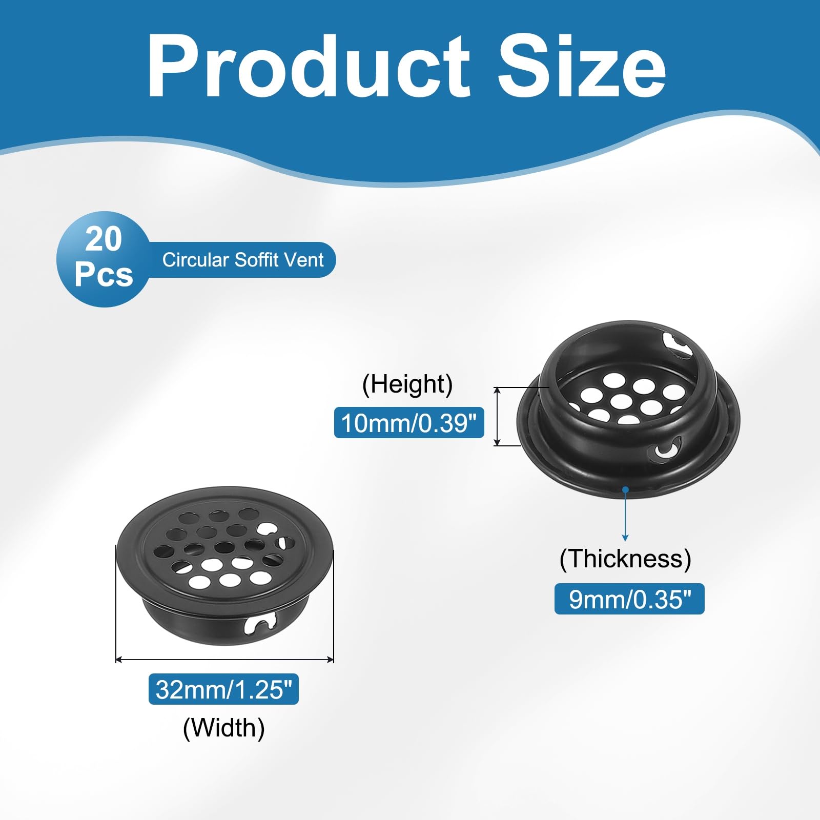PATIKIL 32 mm Circular Soffit Vent - Image 2