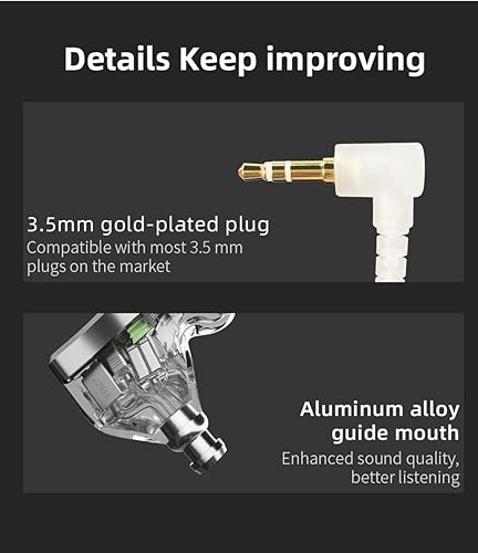 Miniatura 10 de CCA CS16 - Monitores intrauditivos, referencia de 16BA HiFi Stereo IEM con cable, auriculares con cable desmontable de 2 pines para audiófilo músico