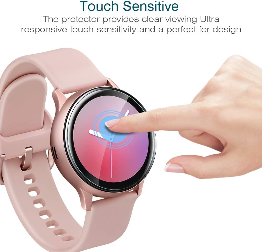 LK 6 Pack Samsung Galaxy Watch 5 40mm / Galaxy Watch 4 40mm / Galaxy Watch Active 2 40mm, [UPGRADE] Max Coverage, HD Clear Soft film, Smart Watch film for Galaxy Watch 40mm, Anti-Scratch Self-Healing