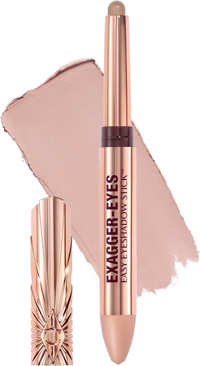 Exagger-Eyes Easy Eyeshadow Stick, crema mezclable de larga duración, resistente al agua y a las arrugas, acabados brillantes y mate