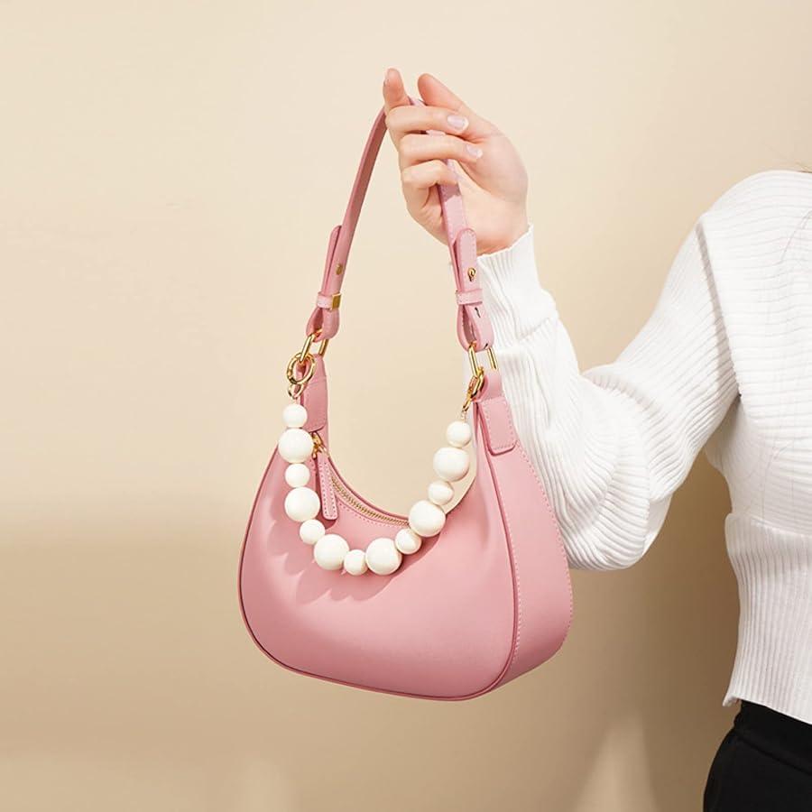 Half Moon Bag Pearl Cowhide Undrarm for Women Bags Coach Handbags