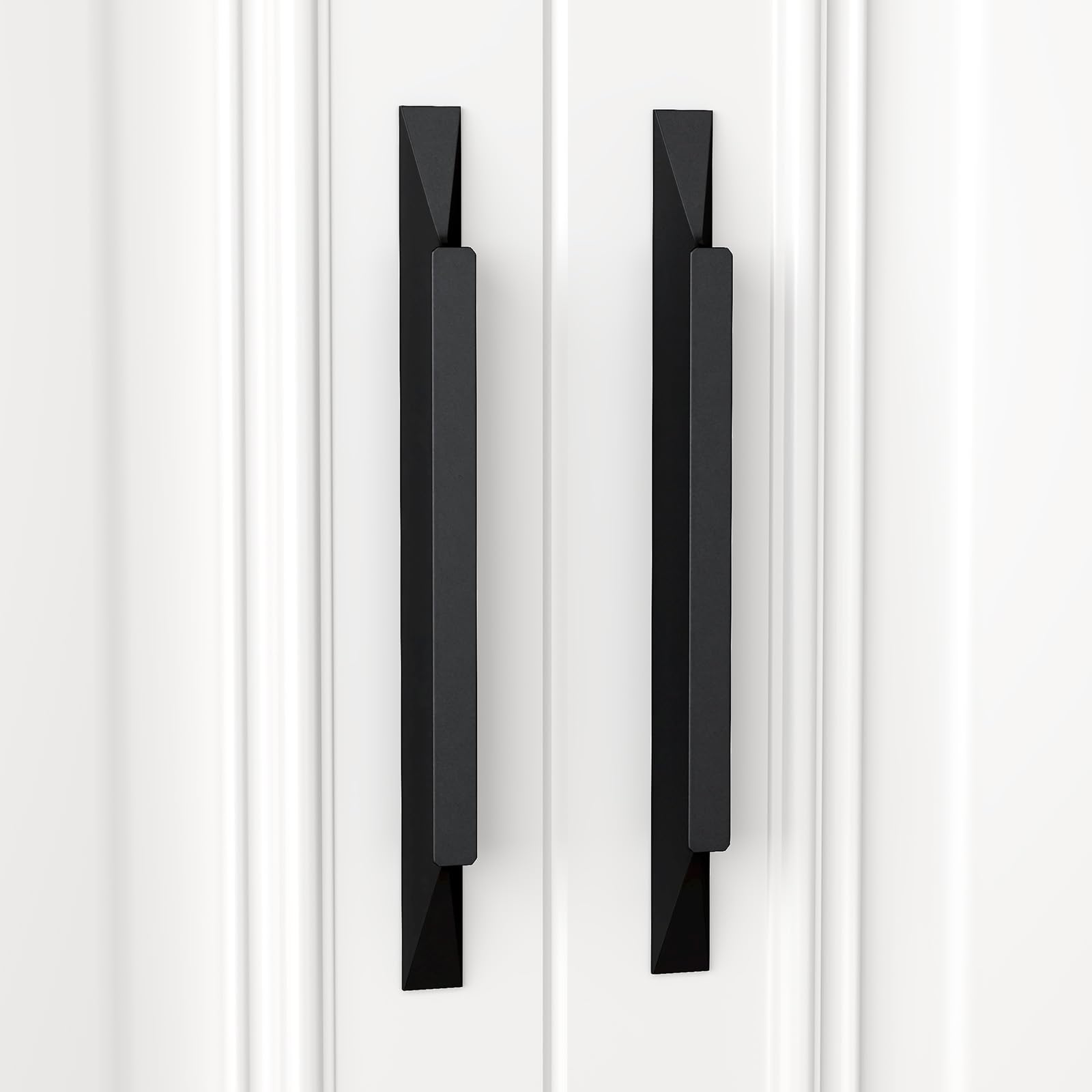 Peaha 10 Pack 5 inch Black Handles for Cabinets Long Black Cabinet Handles Kitchen Drawer Pulls Extra Long Cabinet Pulls Modern Hardware