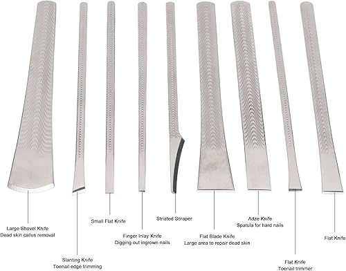 Miniatura 2 de Pedicure Knife Set 7pcs, Ingrown Toenail Blade Tool with Storage Bag, High Manganese Steel, Cuticle Remover, Professional Foot Repair Kit for Nail