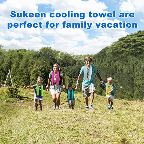 Sukeen [4 Pack] Cooling Towel (40"x12"), Ice Towel, Soft Breathable Chilly Towel, Microfiber Towel for Yoga, Sport, Running, Gym, Workout,Camping, Fitness, Workout & More Activities by Sukeen - Image 9