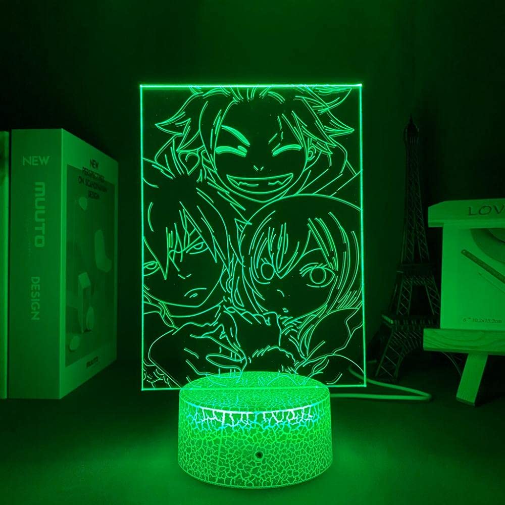 QQAAMZ Taile Swei Fute Luz De Noche,Taile Swei Lampada 16 Colores Control Remoto Touch 3d Led Lampara Decorativa Para Habitación De Niños Anime Gadget Lampada De Regalo De Cumpleaños