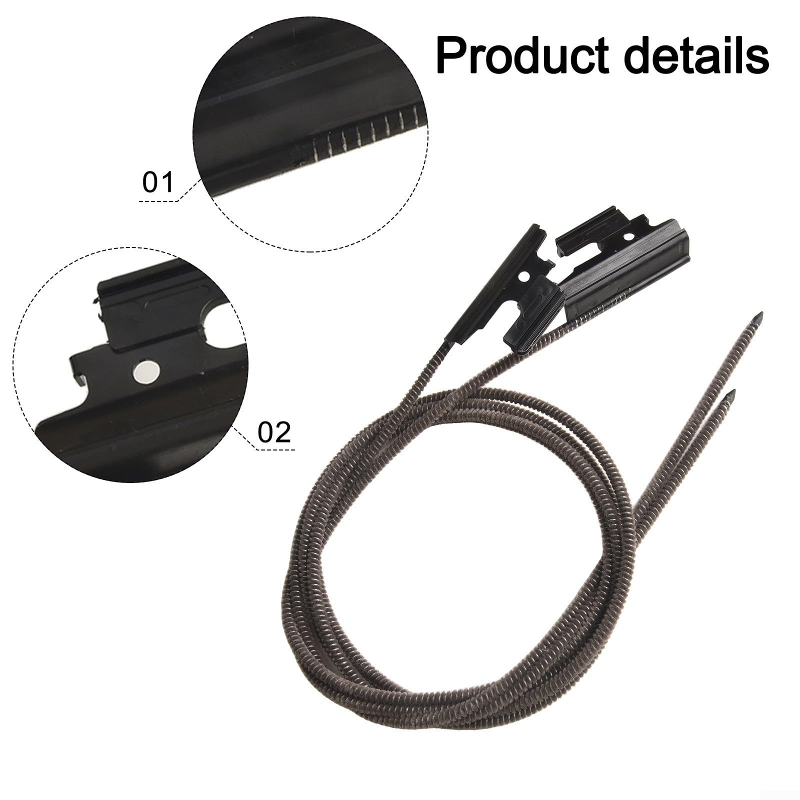 Câbles de toit ouvrant en verre pour F55 F56 F60 2017-2020, pièces de mécanisme de toit à ajustement direct, kit de rechange OEM 54107379616, câbles de guidage en plastique noir, 2 pièces