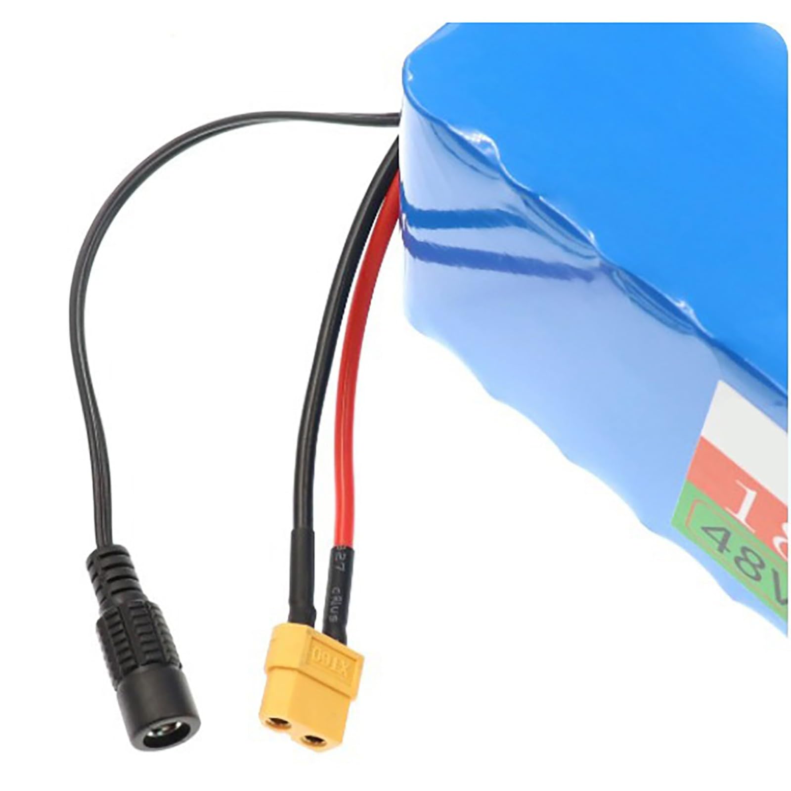 Batterie au lithium 48 V 18 Ah pour trottinette électrique, avec connecteurs XT60, compatible avec les kits moteur de 250 à 500 W, avec chargeur. 48V 18Ah,XT60